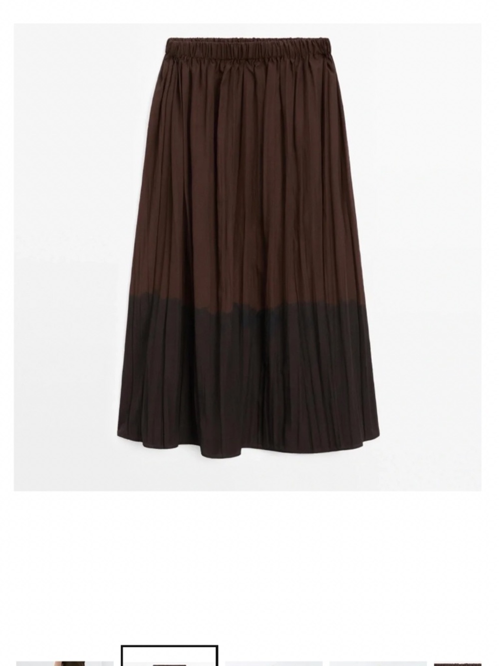 Massimo Dutti Long flowing pleated A-Line Skirt - Picture 2 of 7